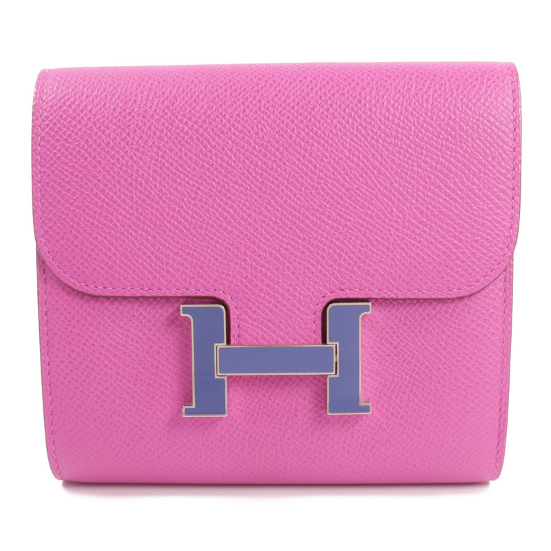 HERMES Epsom皮革Constance Slim Wallet錢包Magnolia-0