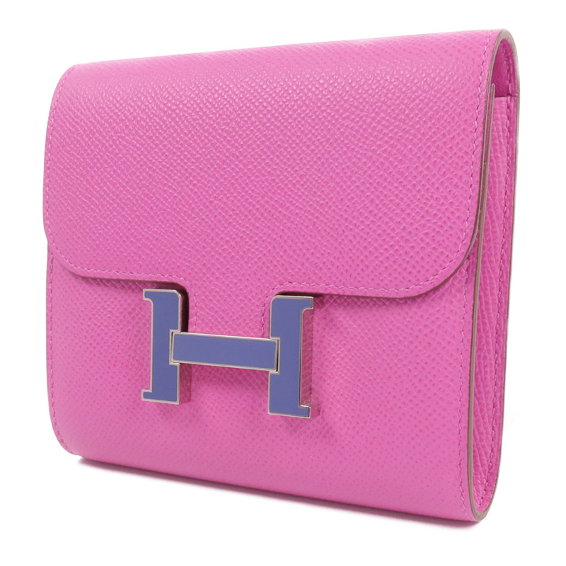 HERMES Epsom皮革Constance Slim Wallet錢包Magnolia-2