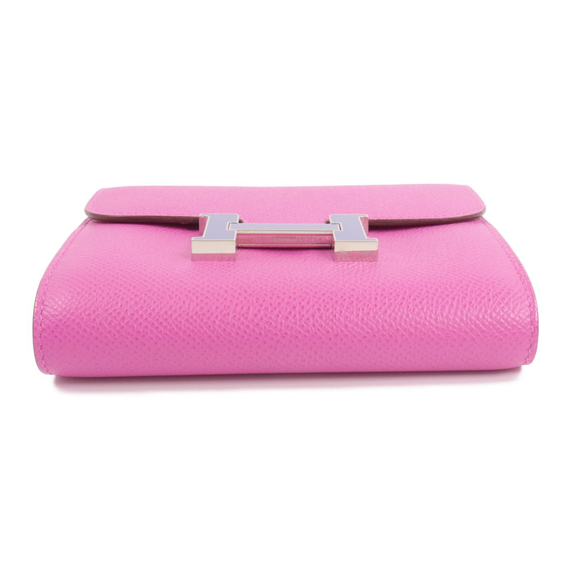 HERMES Epsom皮革Constance Slim Wallet錢包Magnolia-5