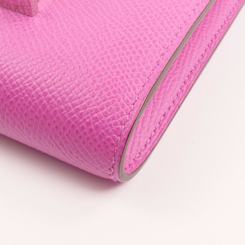 HERMES Epsom皮革Constance Slim Wallet錢包Magnolia-12