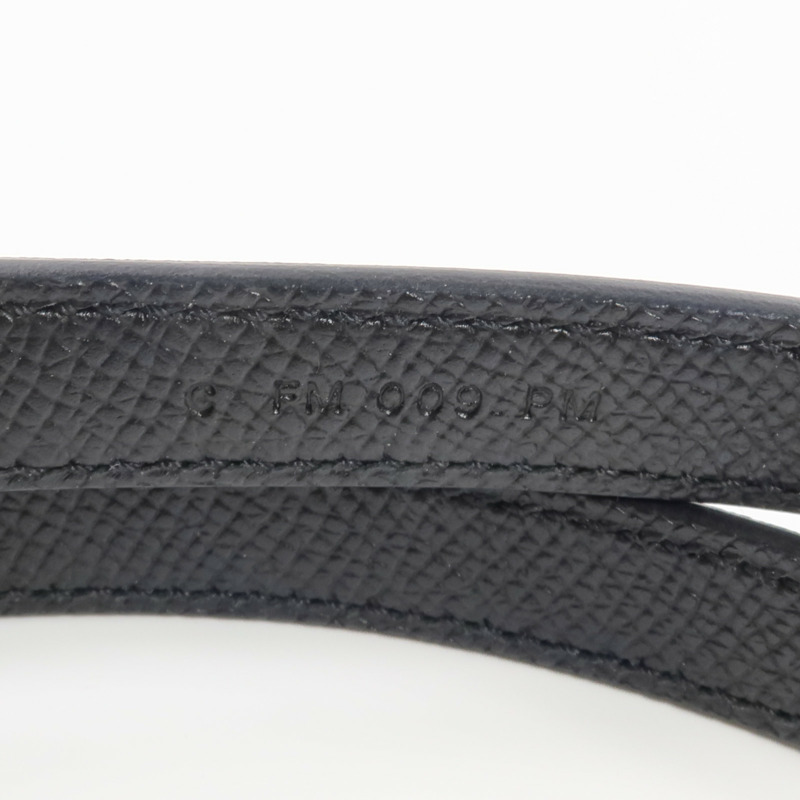 HERMES Epsom皮革Shoulder Strap肩帶Noir/Bleu Saphir-5