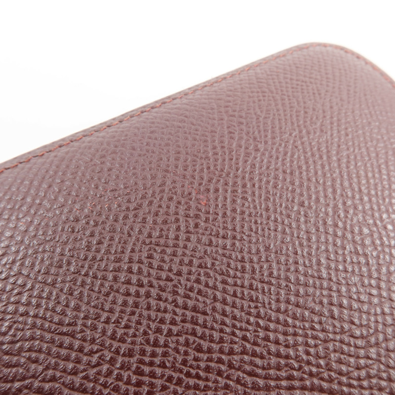 HERMES Epsom皮革Silk'In Compact Wallet錢包Bordeaux-11