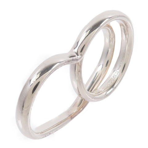 HERMES 925純銀Bague Double Vertige Coeur MM戒指