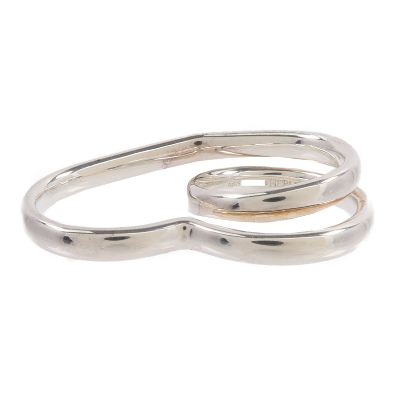 HERMES 925純銀Bague Double Vertige Coeur MM戒指-1