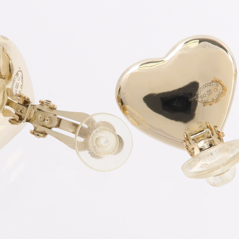 CHANEL 金屬Heart Clip On Earrings耳環-5