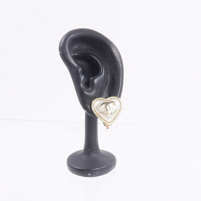 CHANEL 金屬Heart Clip On Earrings耳環-9