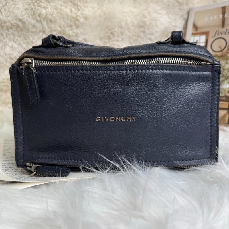 Givenchy Pandora 潘多拉 藍色 牛皮 小號 銀扣-1