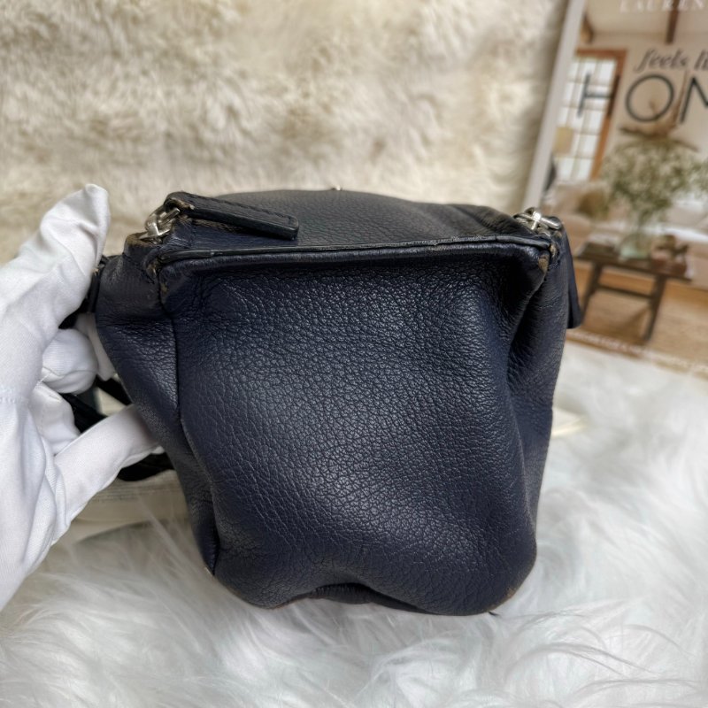 Givenchy Pandora 潘多拉 藍色 牛皮 小號 銀扣-5