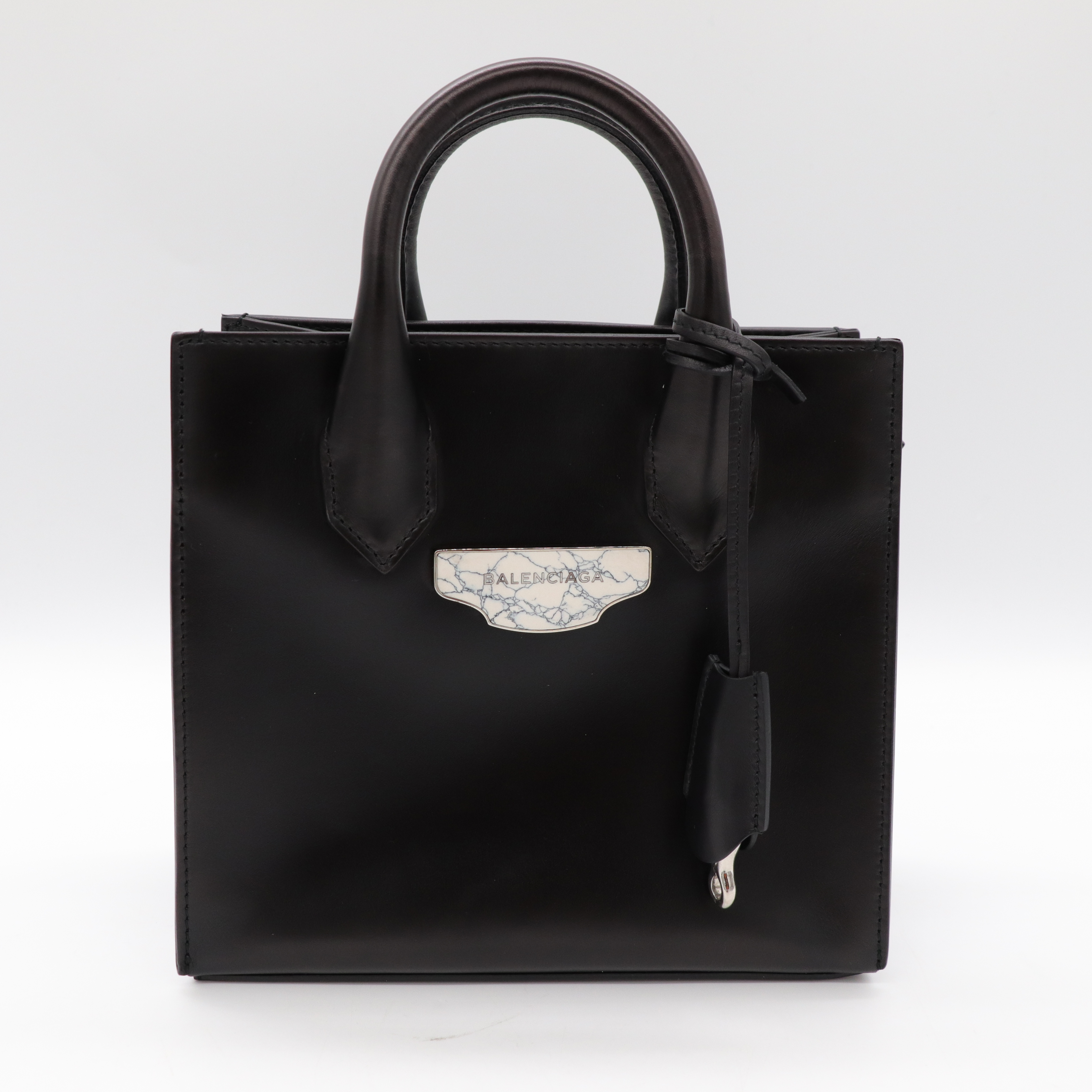 BALENCIAGA 黑色素色小托特包-1