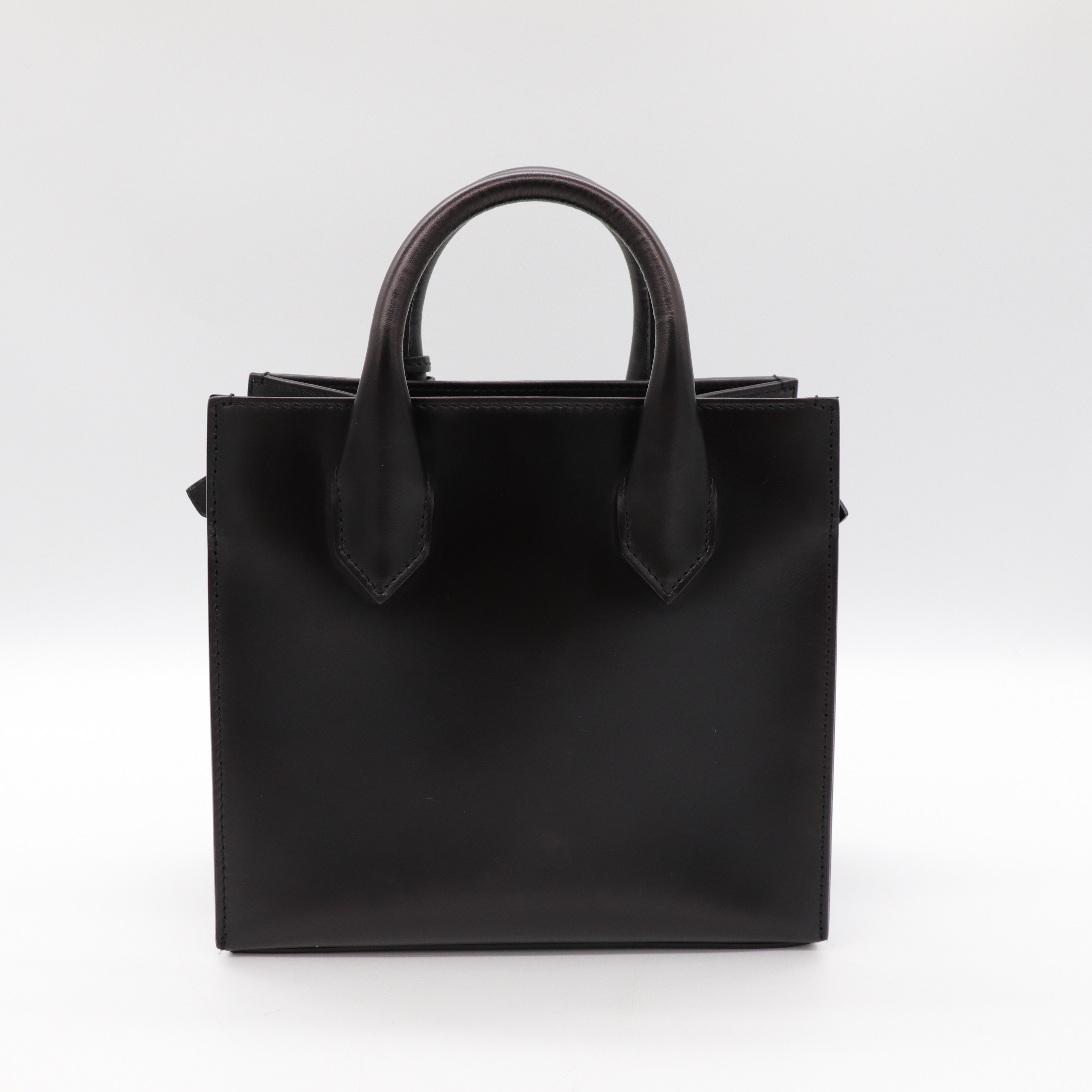 BALENCIAGA 黑色素色小托特包-4
