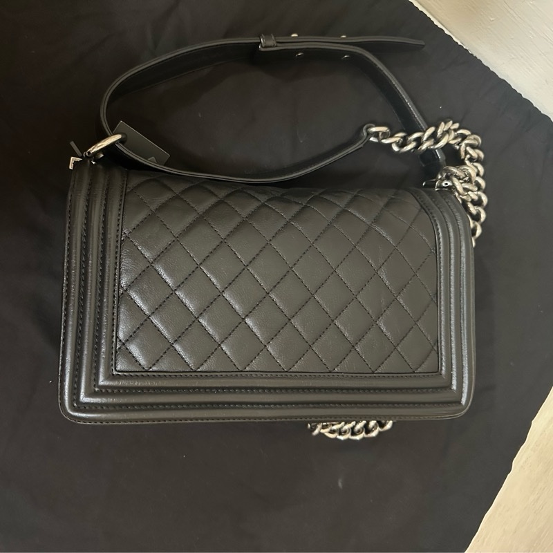 香奈兒Chanel Leboy 25 黑銀-1