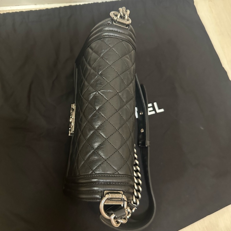 香奈兒Chanel Leboy 25 黑銀-3