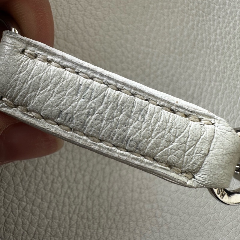 Hermes/愛馬仕 trim31銀白 單肩包 銀扣配珍珠灰色TOGO牛皮 單肩腋下包 框C-16
