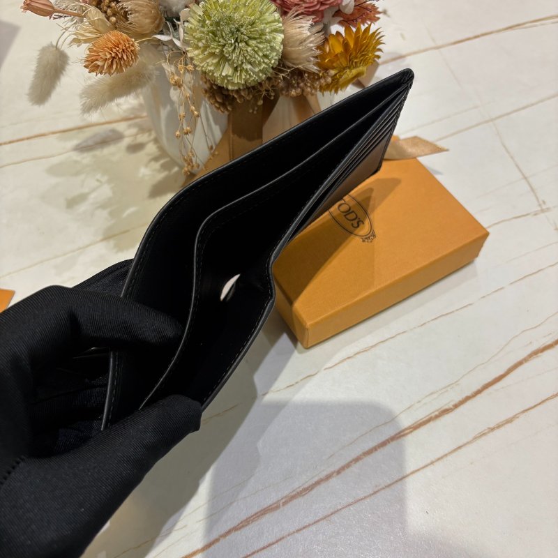 *SHIHNA名牌精品* TOD'S 金屬LOGO 波紋小牛皮 對開短夾-8