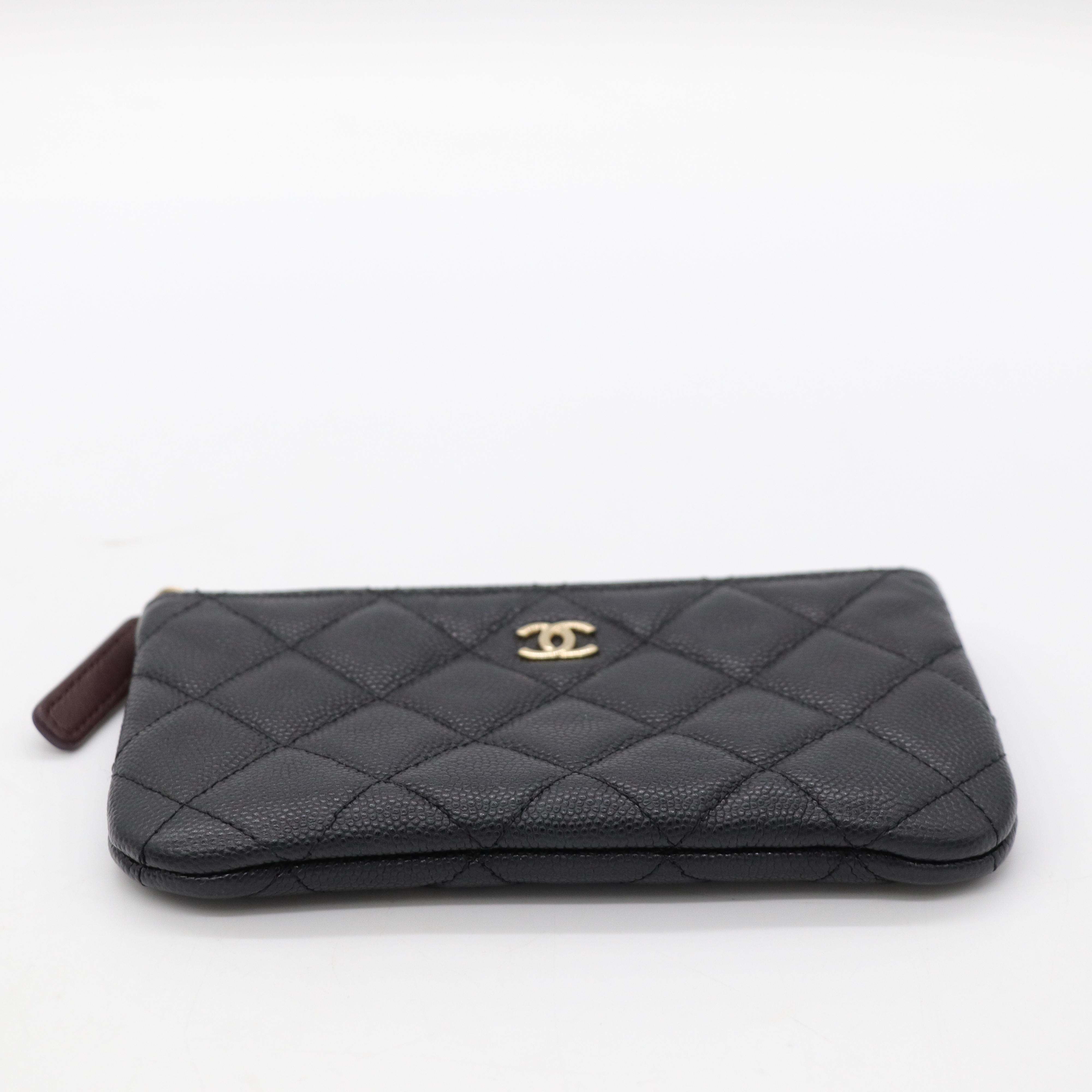 CHANEL 一字魚子醬皮零錢包-3