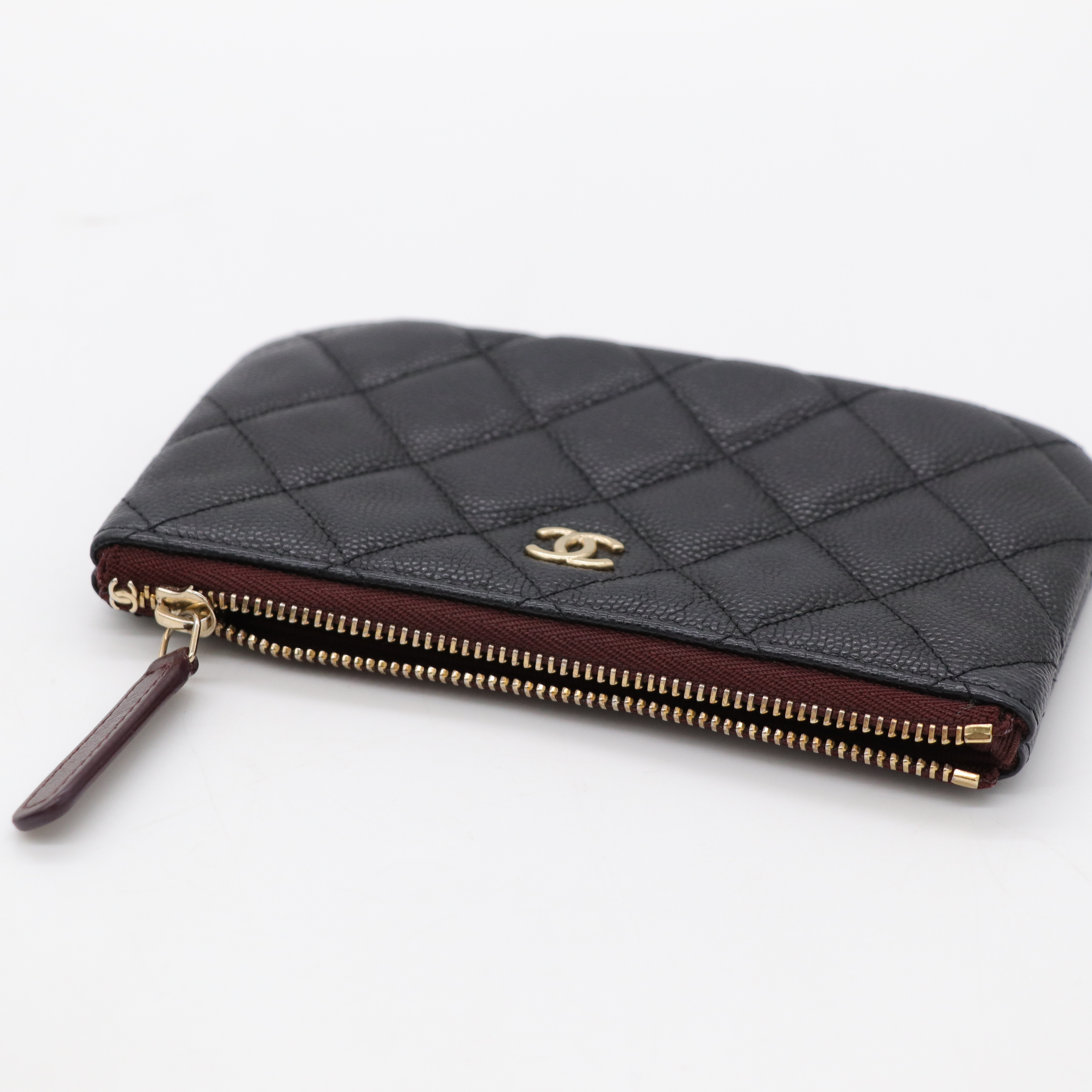 CHANEL 一字魚子醬皮零錢包-4