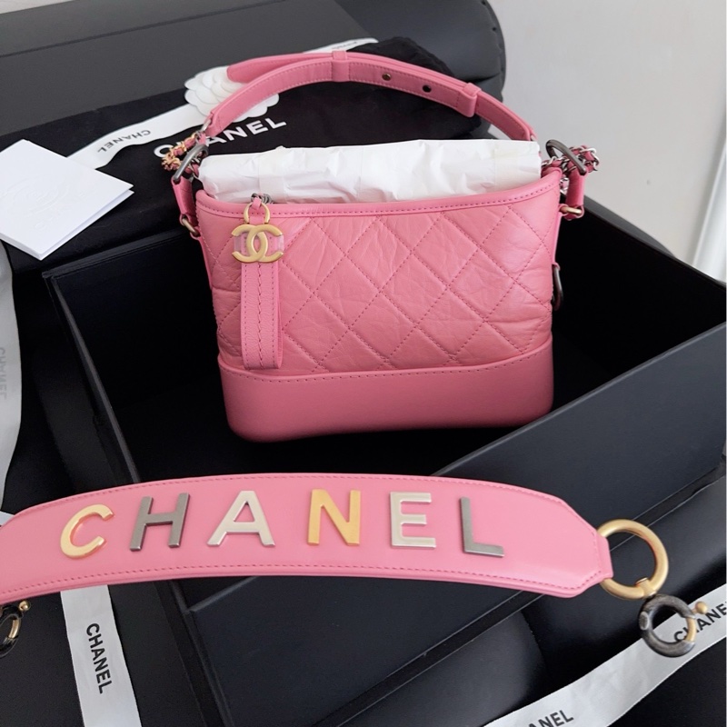 【近新閒置品】高價款閒置品Chanel香奈兒唇膏粉小號手柄流浪鏈條包手柄款29開-1