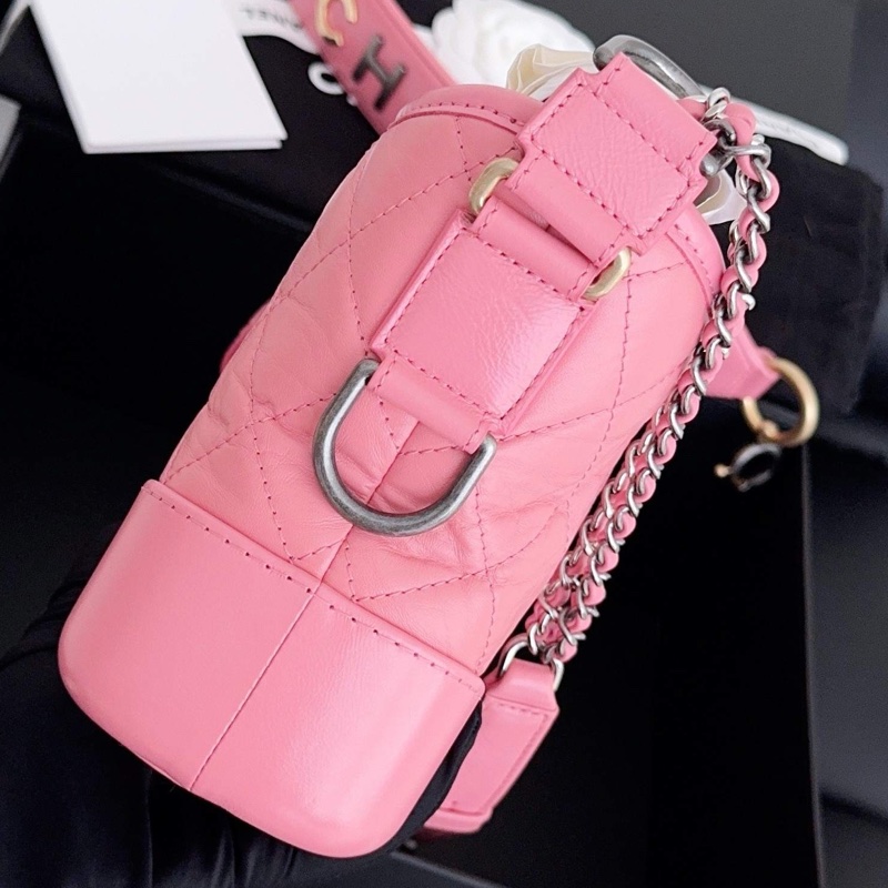 【近新閒置品】高價款閒置品Chanel香奈兒唇膏粉小號手柄流浪鏈條包手柄款29開-4