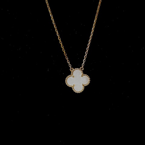 梵克雅寶/Van Cleef & Arpels  Alhambra 四葉草白貝母吊墜  玫瑰金 中號