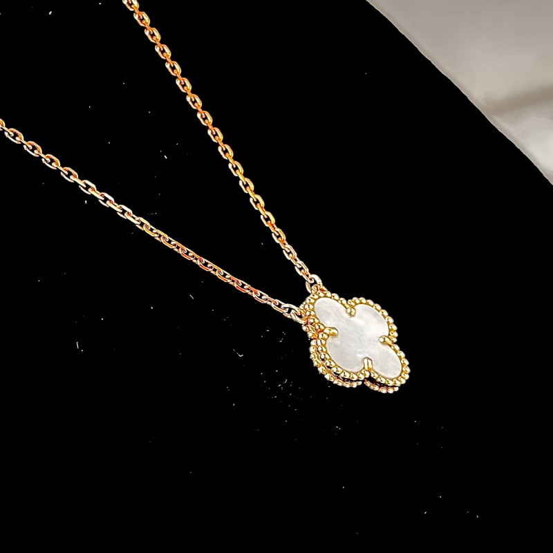 梵克雅寶/Van Cleef & Arpels Alhambra 四葉草白貝母吊墜 玫瑰金 中號-1