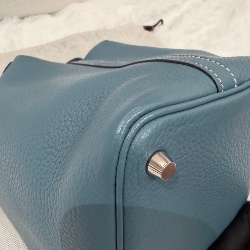 Hermes/ Picotin 18/ 框Q/ 牛仔藍銀扣/ TC-8