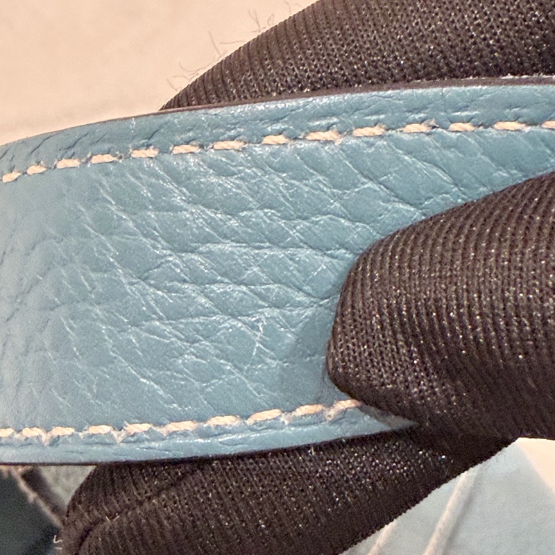 Hermes/ Picotin 18/ 框Q/ 牛仔藍銀扣/ TC-20