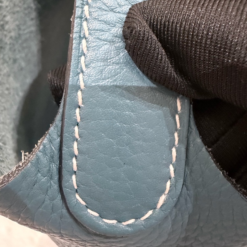 Hermes/ Picotin 18/ 框Q/ 牛仔藍銀扣/ TC-21