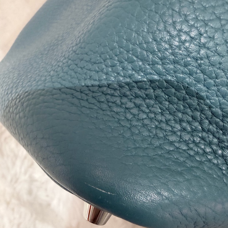 Hermes/ Picotin 18/ 框Q/ 牛仔藍銀扣/ TC-24