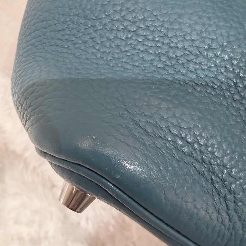Hermes/ Picotin 18/ 框Q/ 牛仔藍銀扣/ TC-29