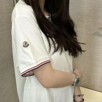 💎Han's house精品服飾💎moncler LOGO 彩條 短 T 現貨 XXL 原價10000-2