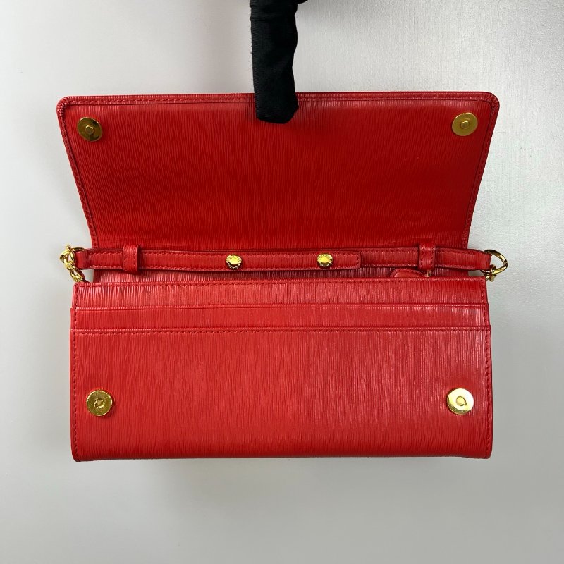 PRADA 236 紅防刮WOC鍊條包-5