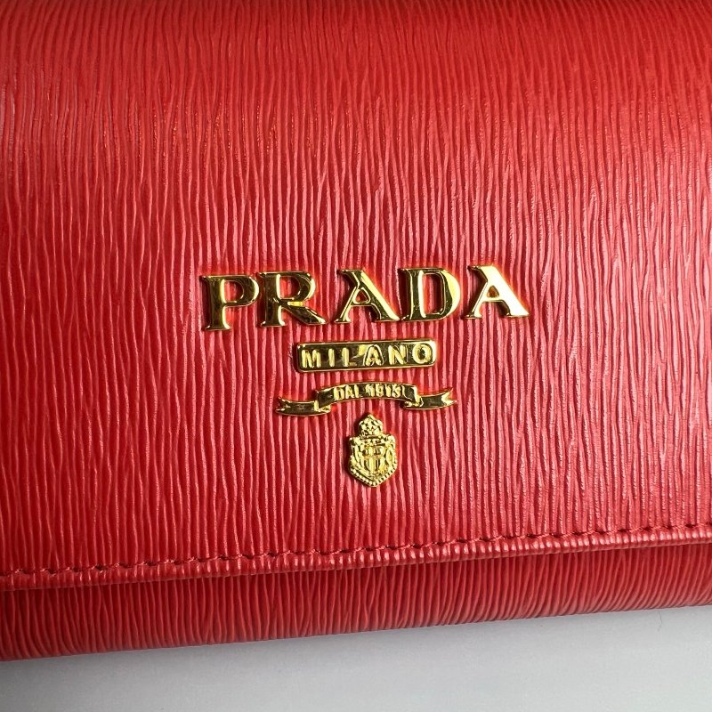 PRADA 236 紅防刮WOC鍊條包-11