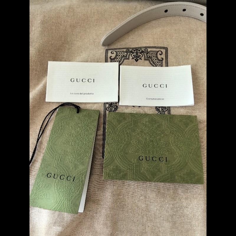 GUCCI Aphrodite雙G全皮革肩背包-14