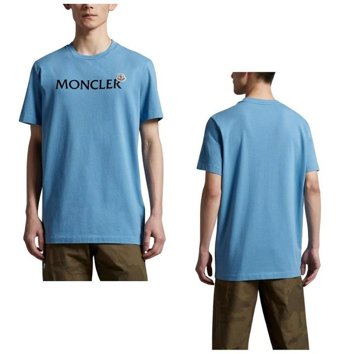 💎Han's house精品服飾💎moncler LOGO 短 T 藍 現貨 XS 原價12500-1