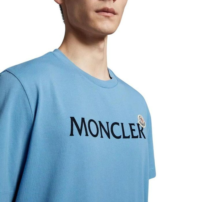 💎Han's house精品服飾💎moncler LOGO 短 T 藍 現貨 XS 原價12500-2