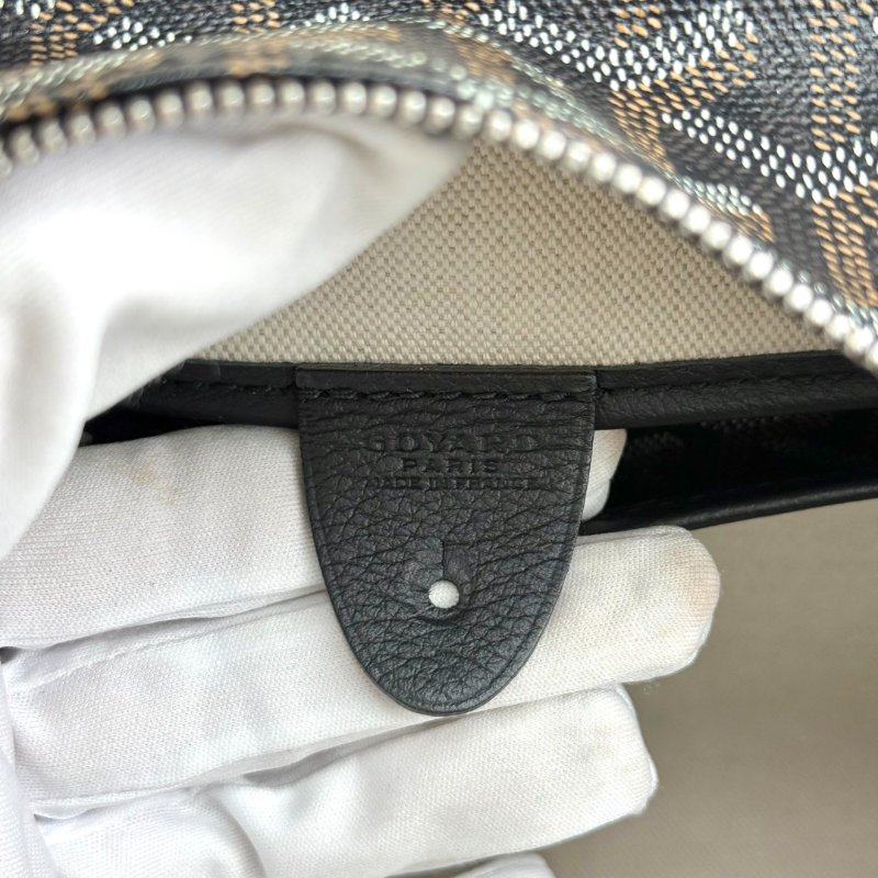Goyard Saint Louis 購物袋 黑色 老花 Goyardine 帆布 小號-7