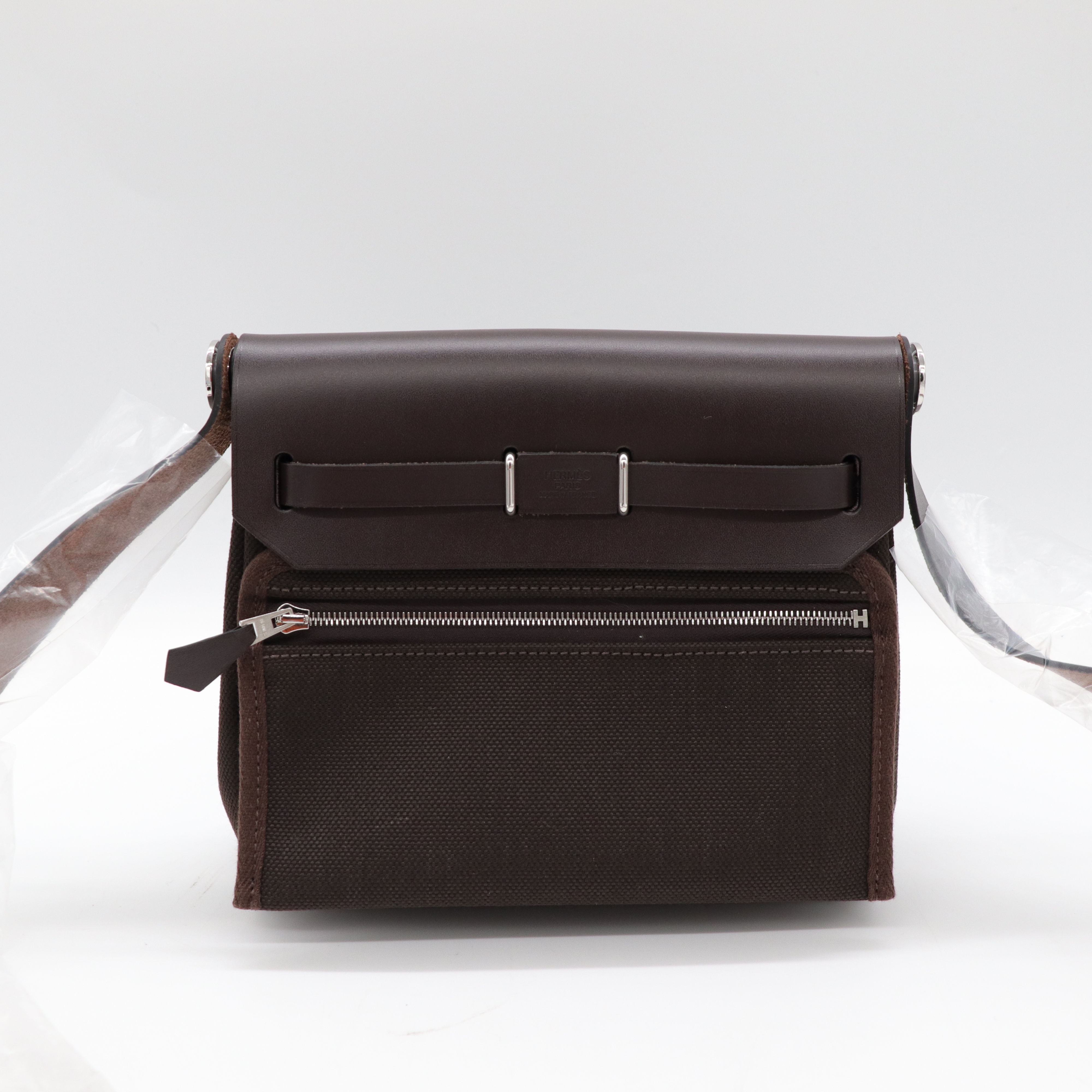 Hermes Herbag Mini 20cm 烏木色 銀扣-4