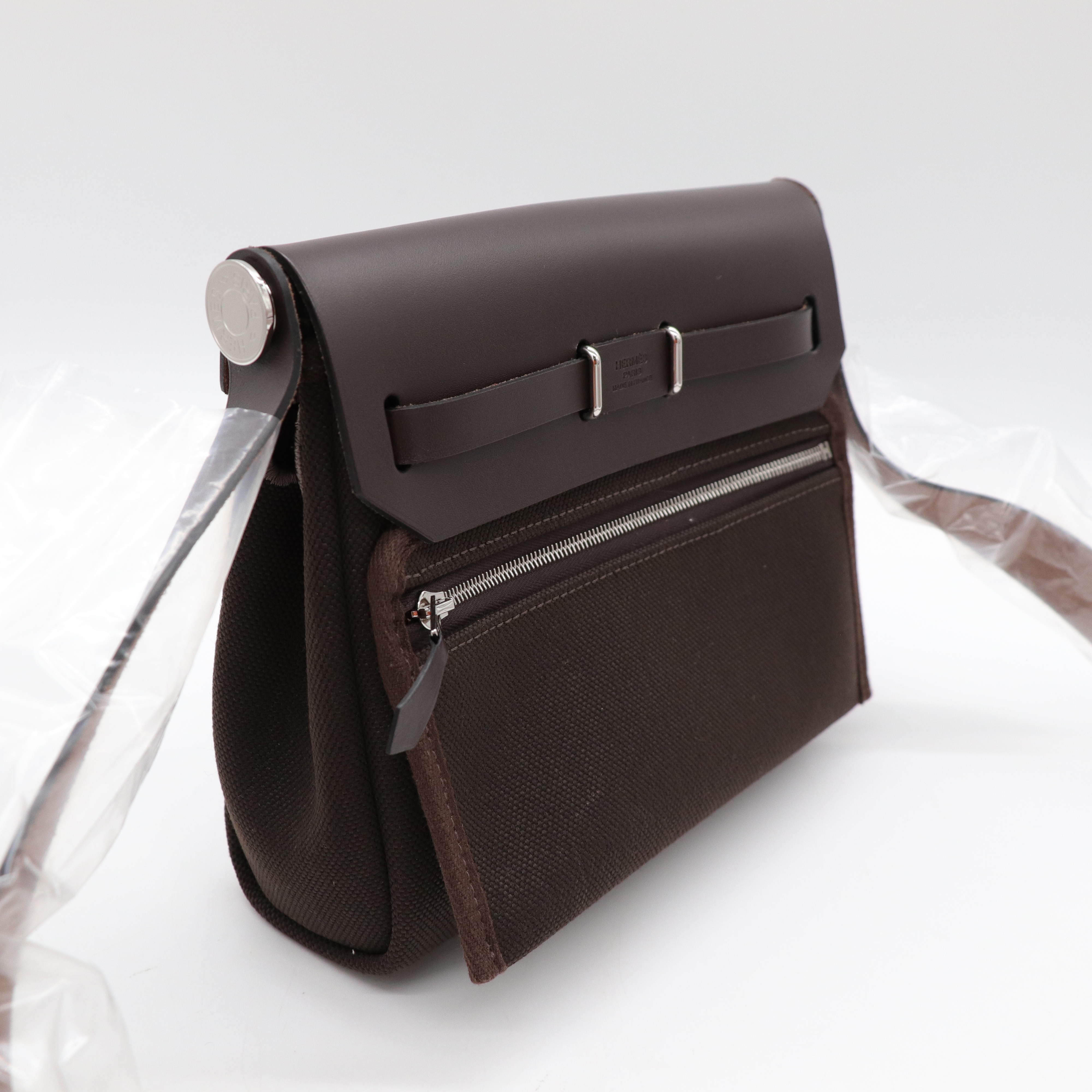 Hermes Herbag Mini 20cm 烏木色 銀扣-5