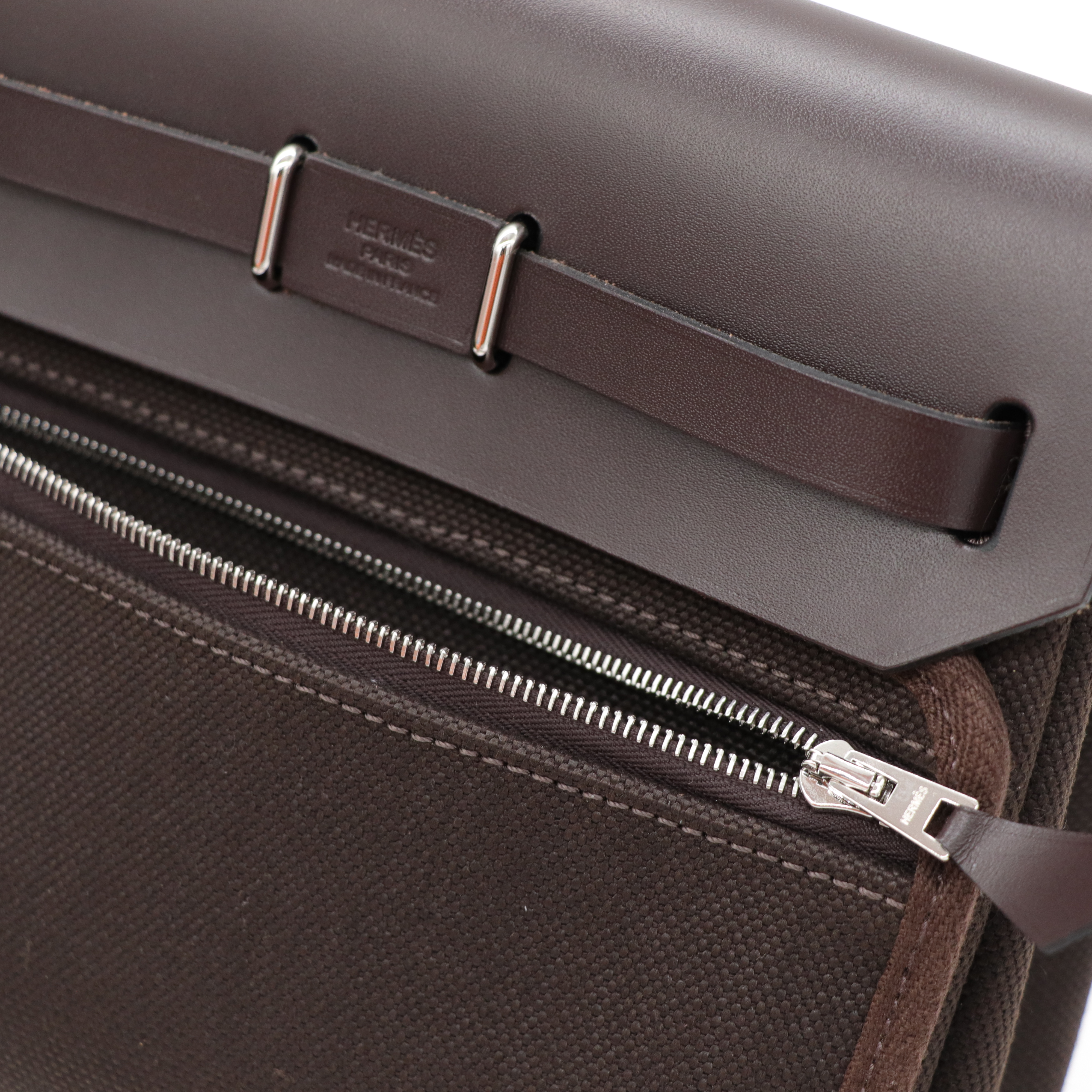 Hermes Herbag Mini 20cm 烏木色 銀扣-11