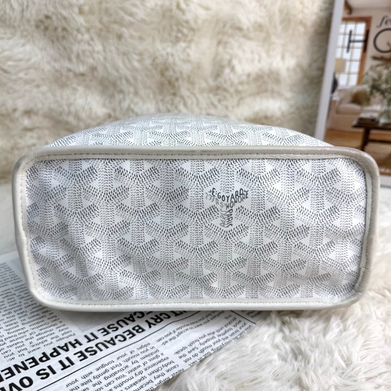 Goyard mini tote老花白灰色-5