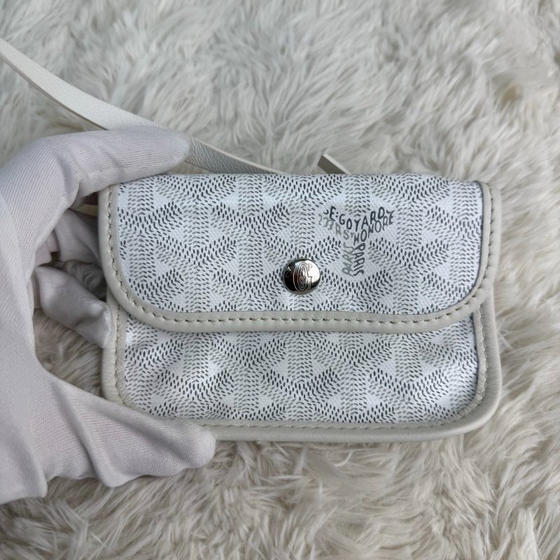 Goyard mini tote老花白灰色-8