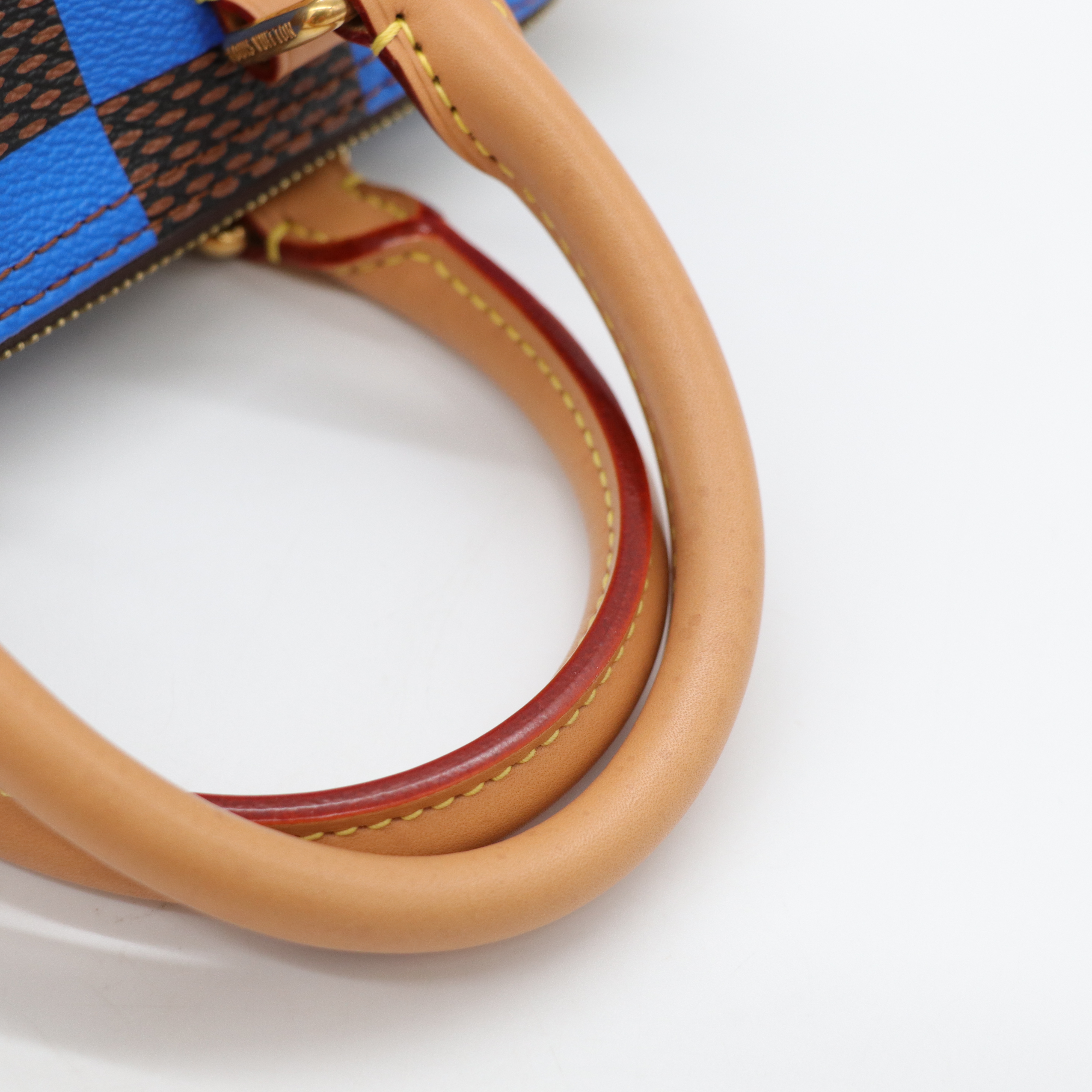 Louis Vuitton路易威登 SPEEDY 25BLUE COATED CANVAS 藍色 手提包 肩背包-11