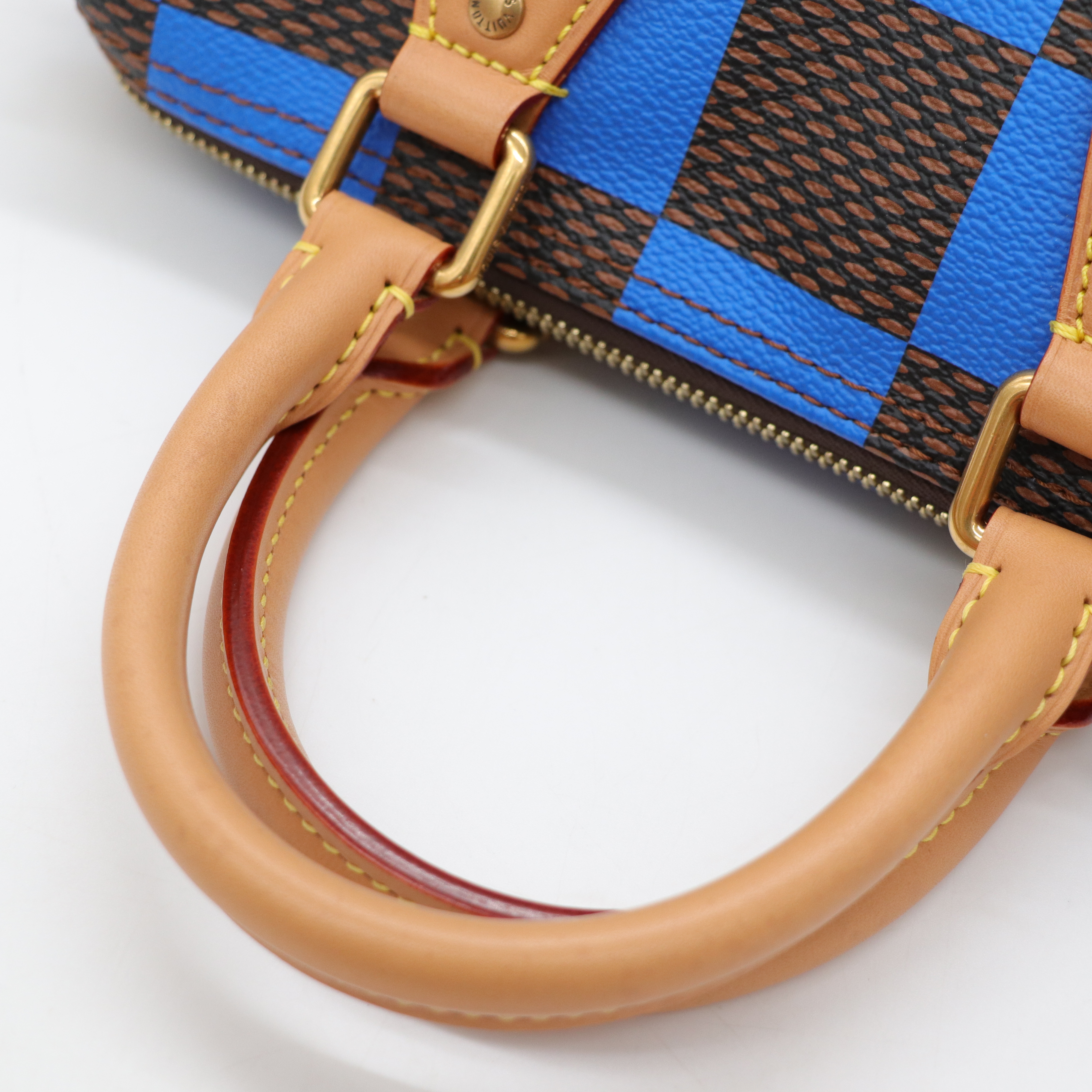 Louis Vuitton路易威登 SPEEDY 25BLUE COATED CANVAS 藍色 手提包 肩背包-12