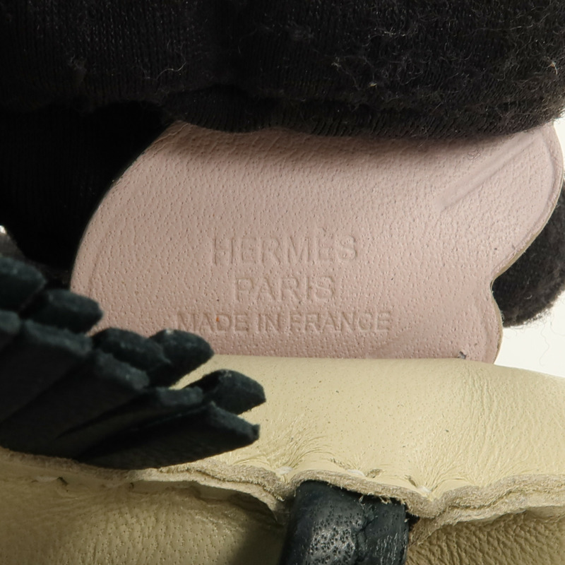 HERMES Milo/Swift皮革Rodeo Pegase PM掛飾Craie-4