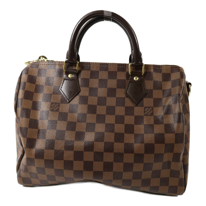 LOUIS VUITTON Damier Speedy Bandouliere 30手挽肩背兩用袋-1