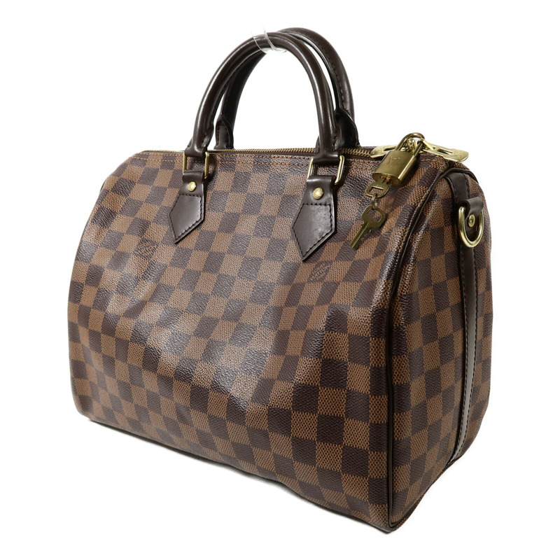 LOUIS VUITTON Damier Speedy Bandouliere 30手挽肩背兩用袋-2