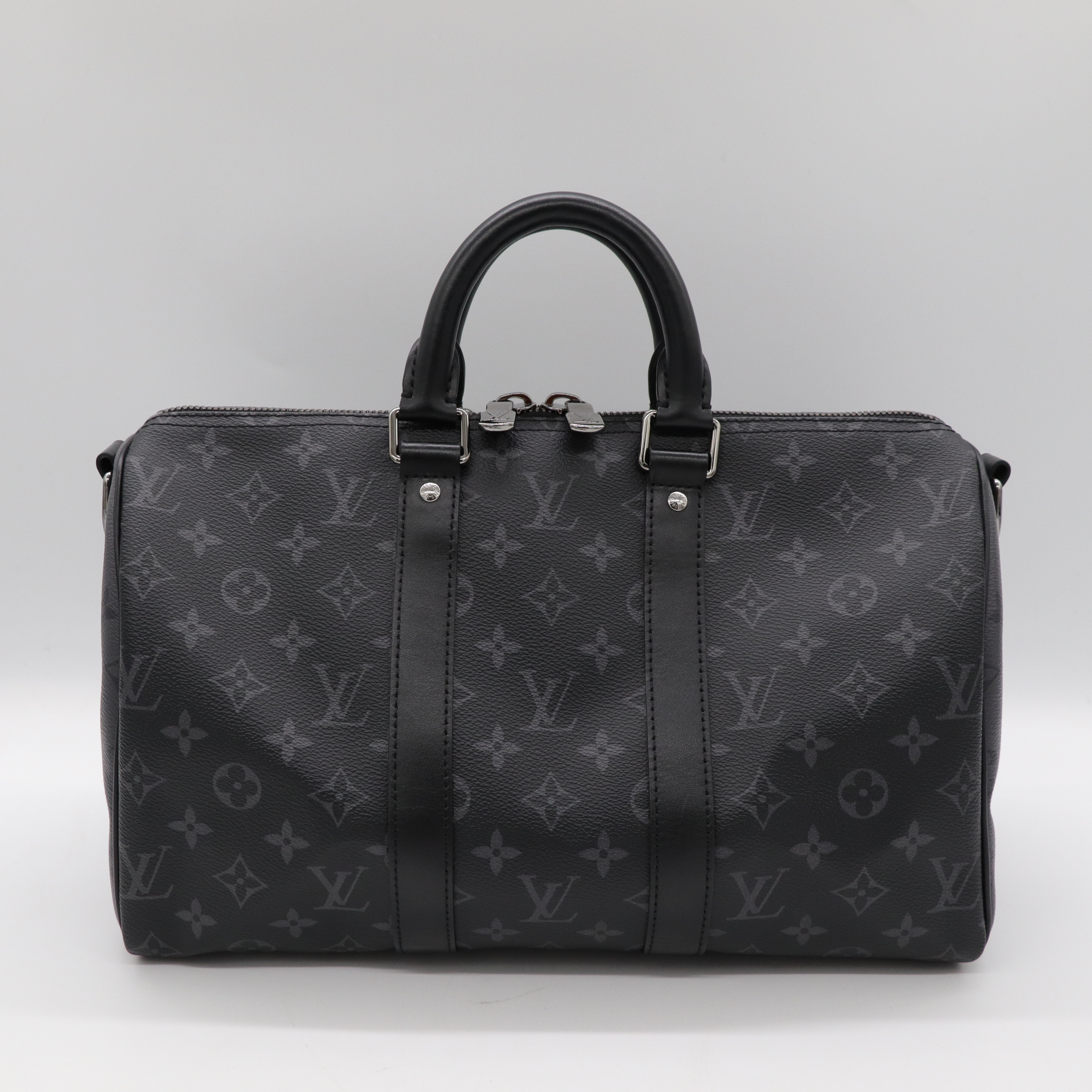 Louis Vuitton路易威登 黑色City Keepall Eclipse帆布 斜背包-1