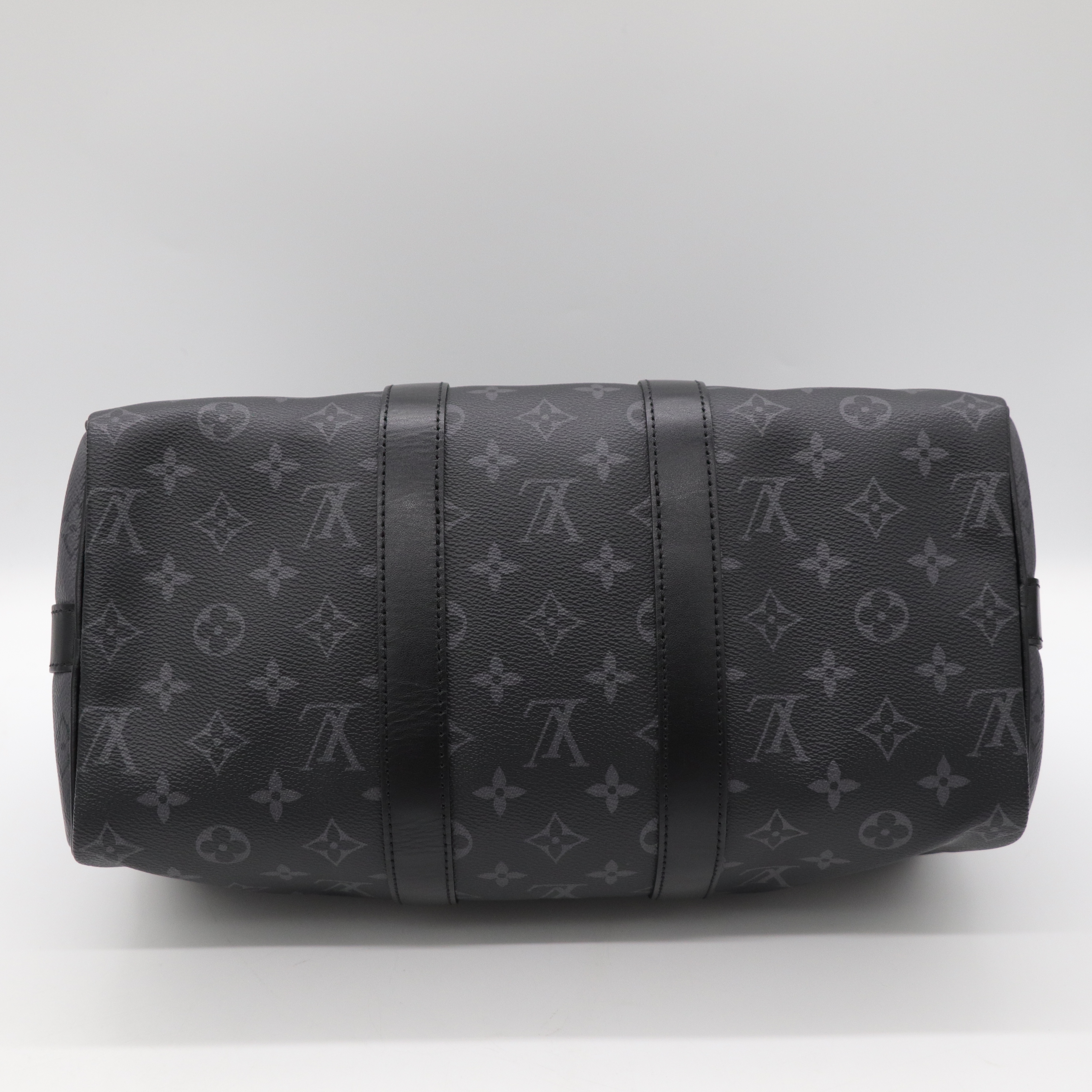 Louis Vuitton路易威登 黑色City Keepall Eclipse帆布 斜背包-7