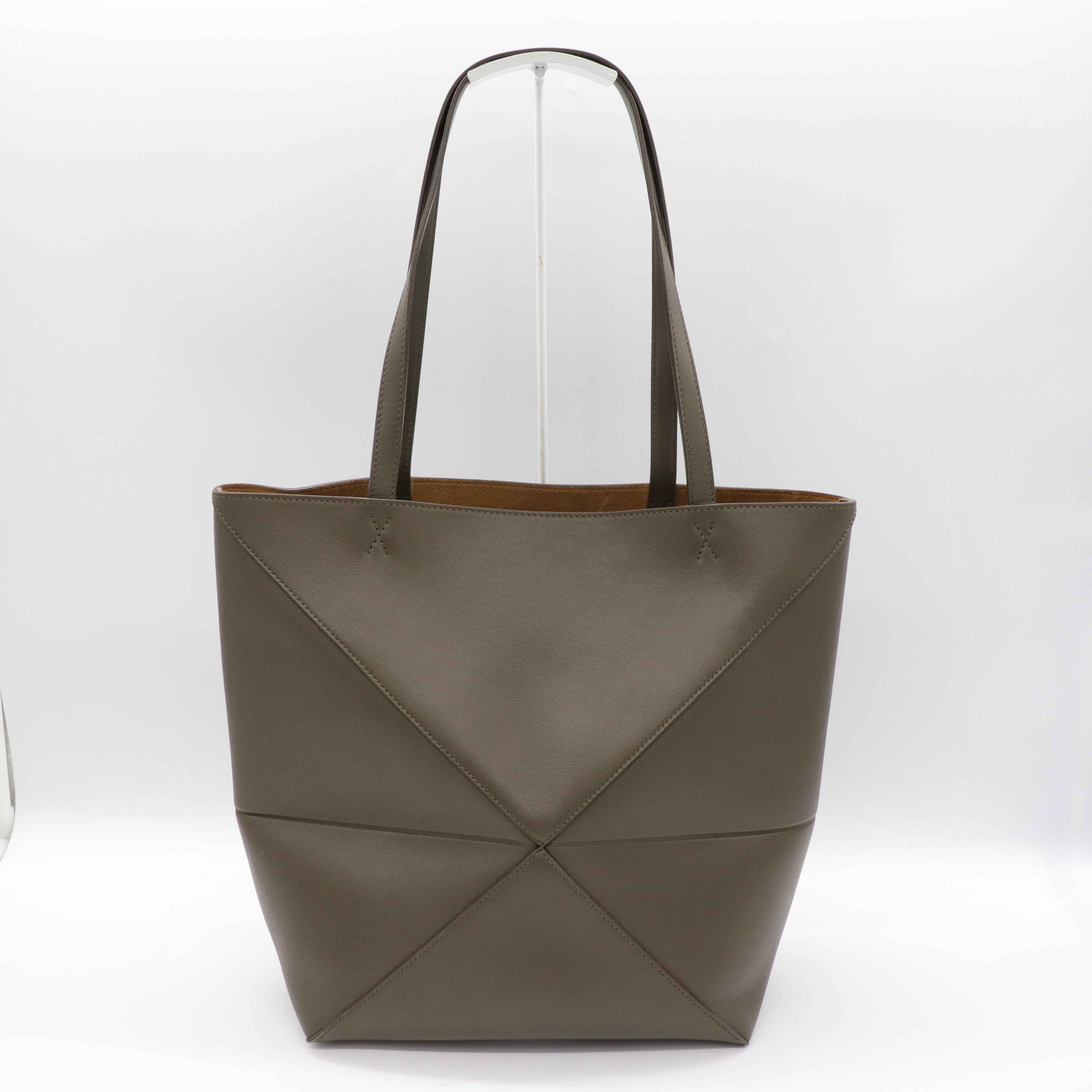 LOEWE 羅威 PUZZLE FOLD TOTE BAG 拼圖摺疊 灰綠色 肩背包 手提包-3