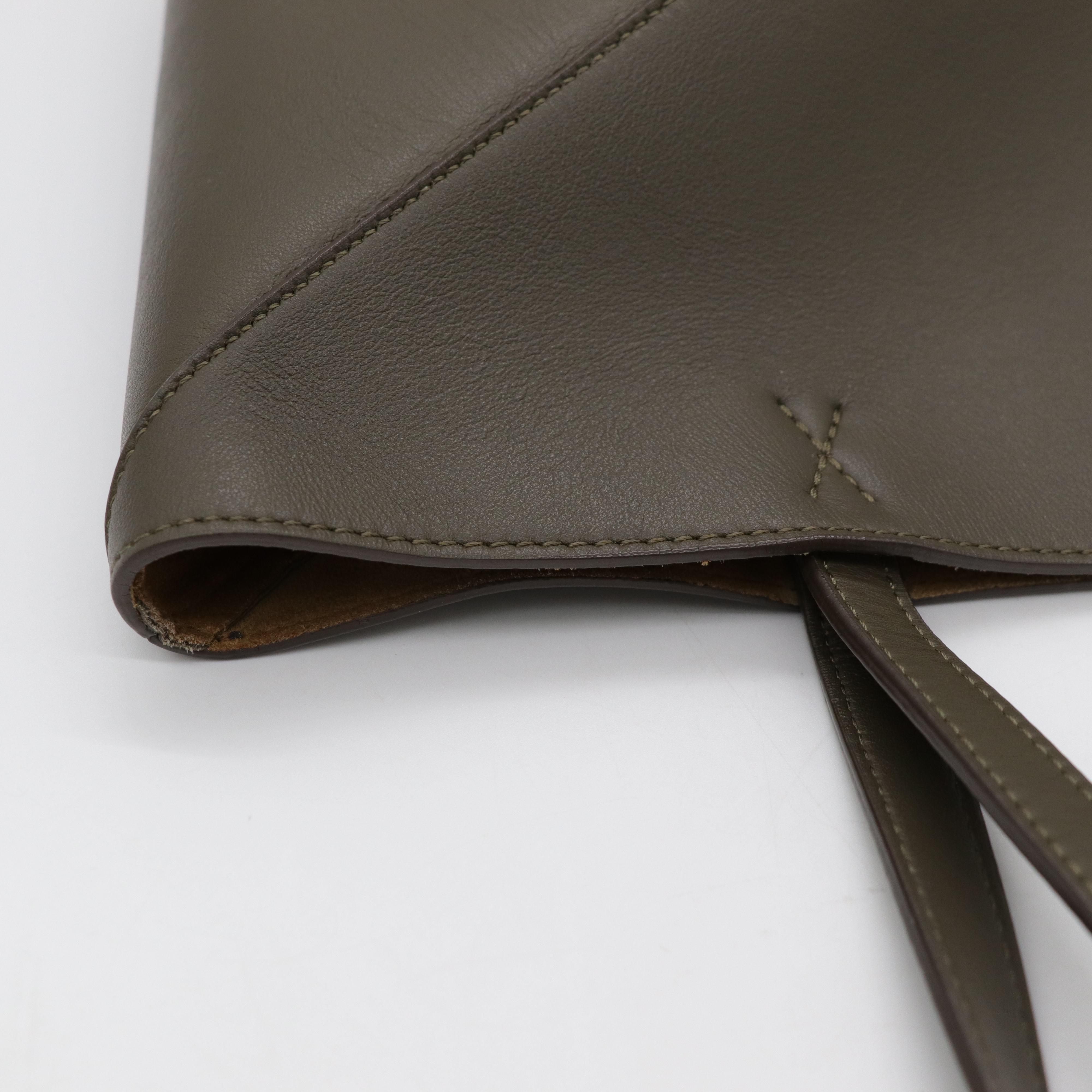 LOEWE 羅威 PUZZLE FOLD TOTE BAG 拼圖摺疊 灰綠色 肩背包 手提包-11